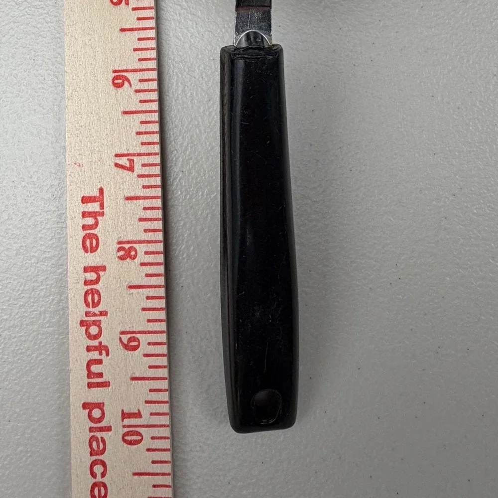 Vintage EKCO USA Stainless Steel Offset Spatula Turner Black Handle‎ 10.5 Inch